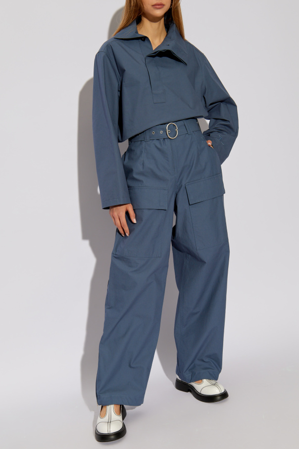 Blue Cotton shirt JIL SANDER+ - Jil Sander crew neck
